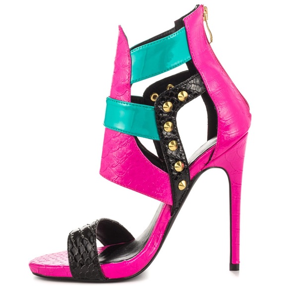 Pink Multicolor Heels - Picture 4 of 4